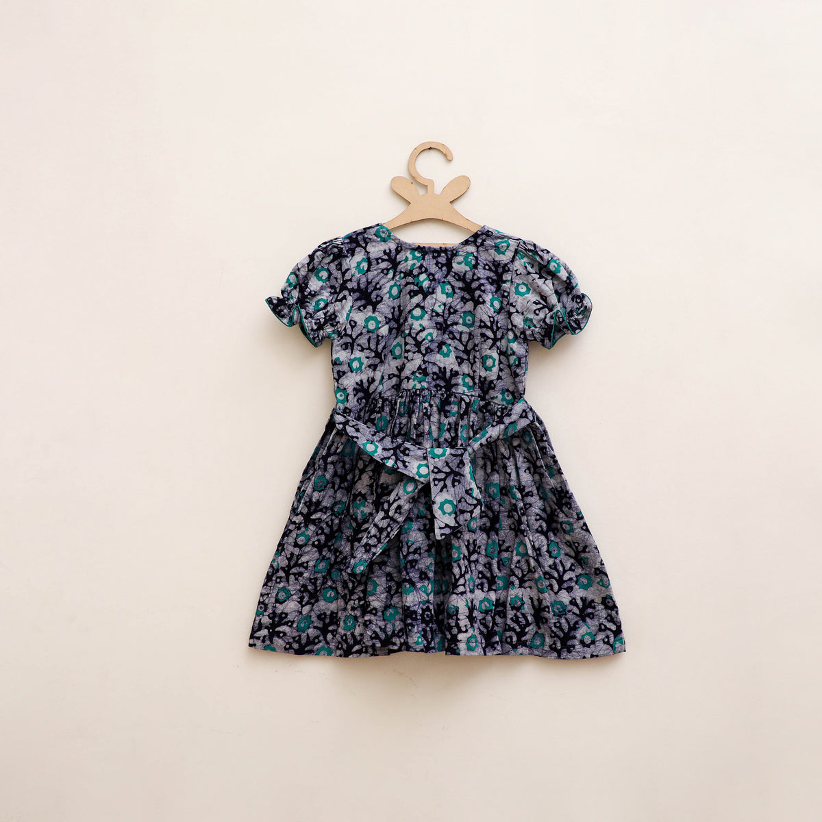 Pure Cotton Girls Frock Dress in Batik Block Prints (3-4 Years) 60