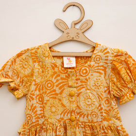 Pure Cotton Girls Frock Dress in Batik Block Prints (3-4 Years) 61