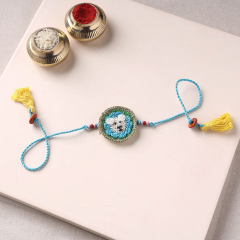 Lion - Handmade Crochet Rakhi by Samoolam 02
