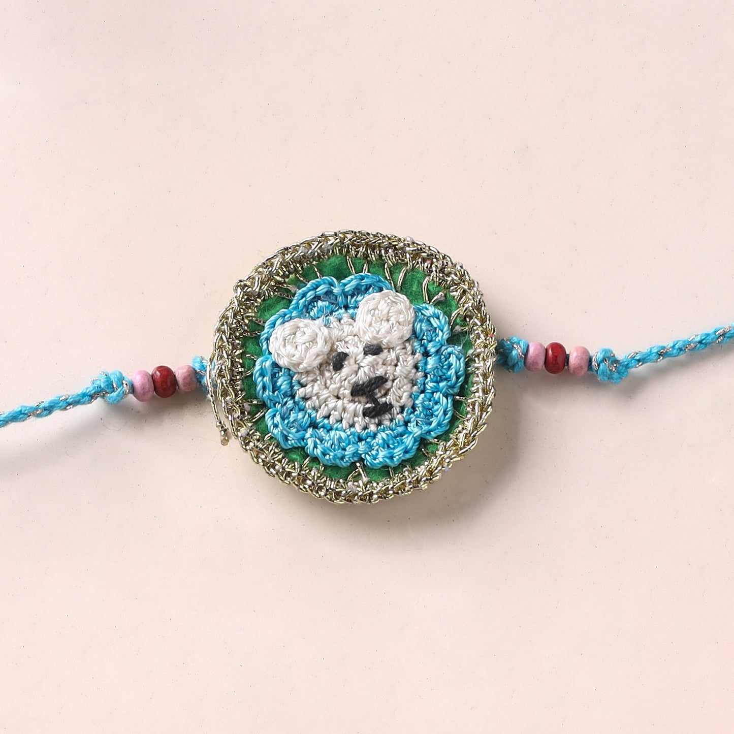 Lion - Handmade Crochet Rakhi by Samoolam 02