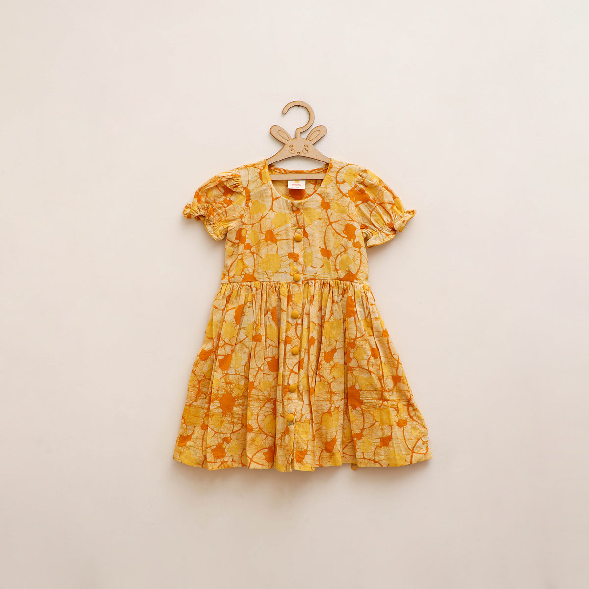 Pure Cotton Girls Frock Dress in Batik Block Prints (3-4 Years) 62