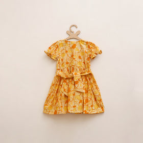 Pure Cotton Girls Frock Dress in Batik Block Prints (3-4 Years) 62