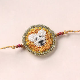 Lion - Handmade Crochet Rakhi by Samoolam 03