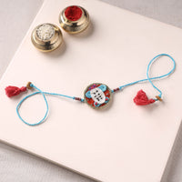 Turtle - reusable handmade crochet work kids rakhi