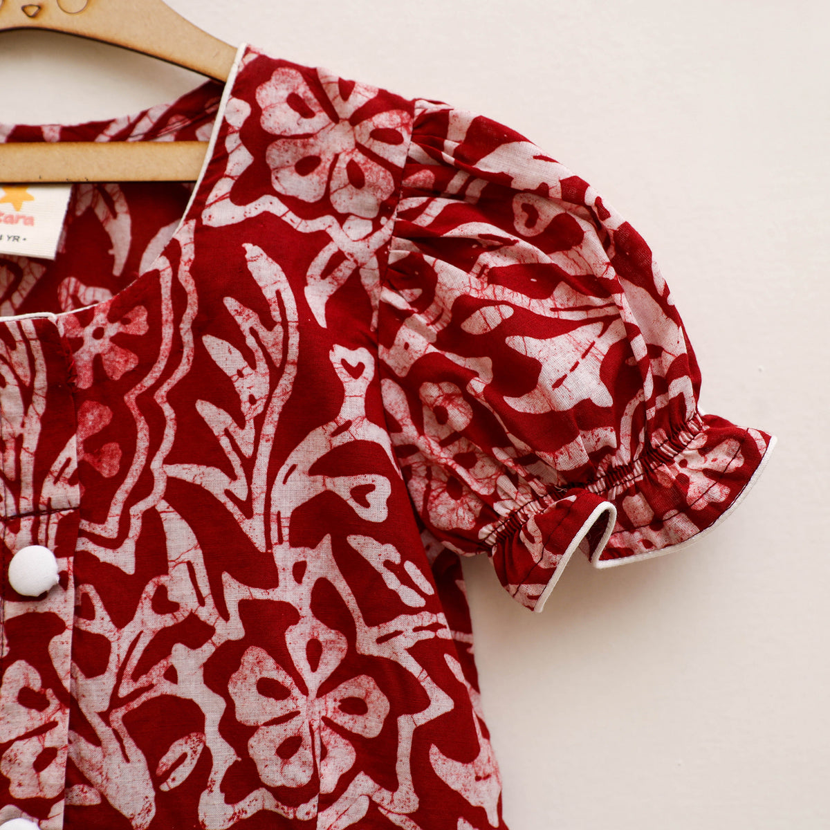 Pure Cotton Girls Frock Dress in Batik Block Prints (3-4 Years) 63