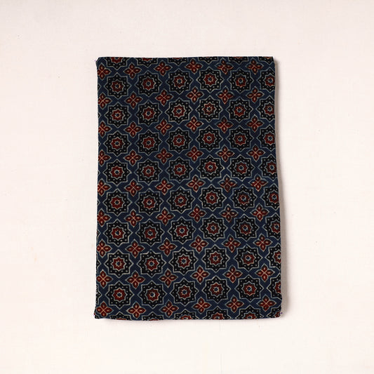Blue - Ajrakh Block Printed Cotton Precut Fabric (2 meter) 53