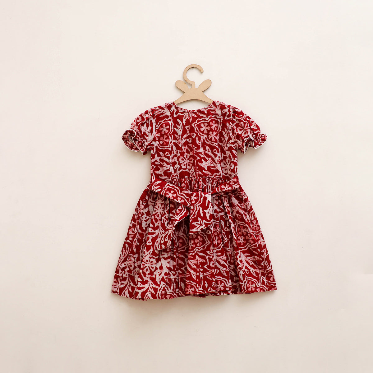 Pure Cotton Girls Frock Dress in Batik Block Prints (3-4 Years) 63