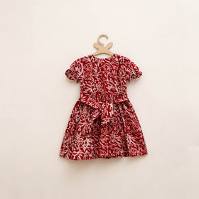 Pure Cotton Girls Frock Dress in Batik Block Prints (3-4 Years) 63