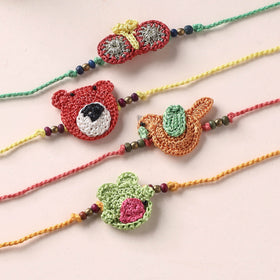 Handmade Crochet Rakhi by Samoolam (set of 4) 05