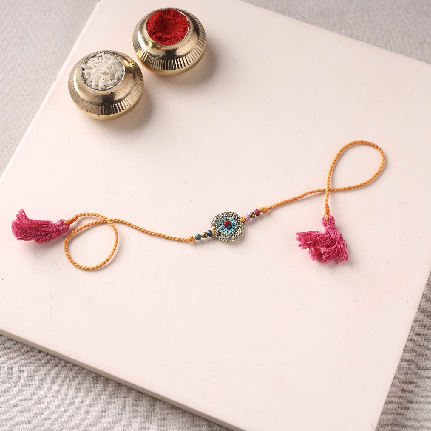 Flower - Handmade Crochet Rakhi by Samoolam 06