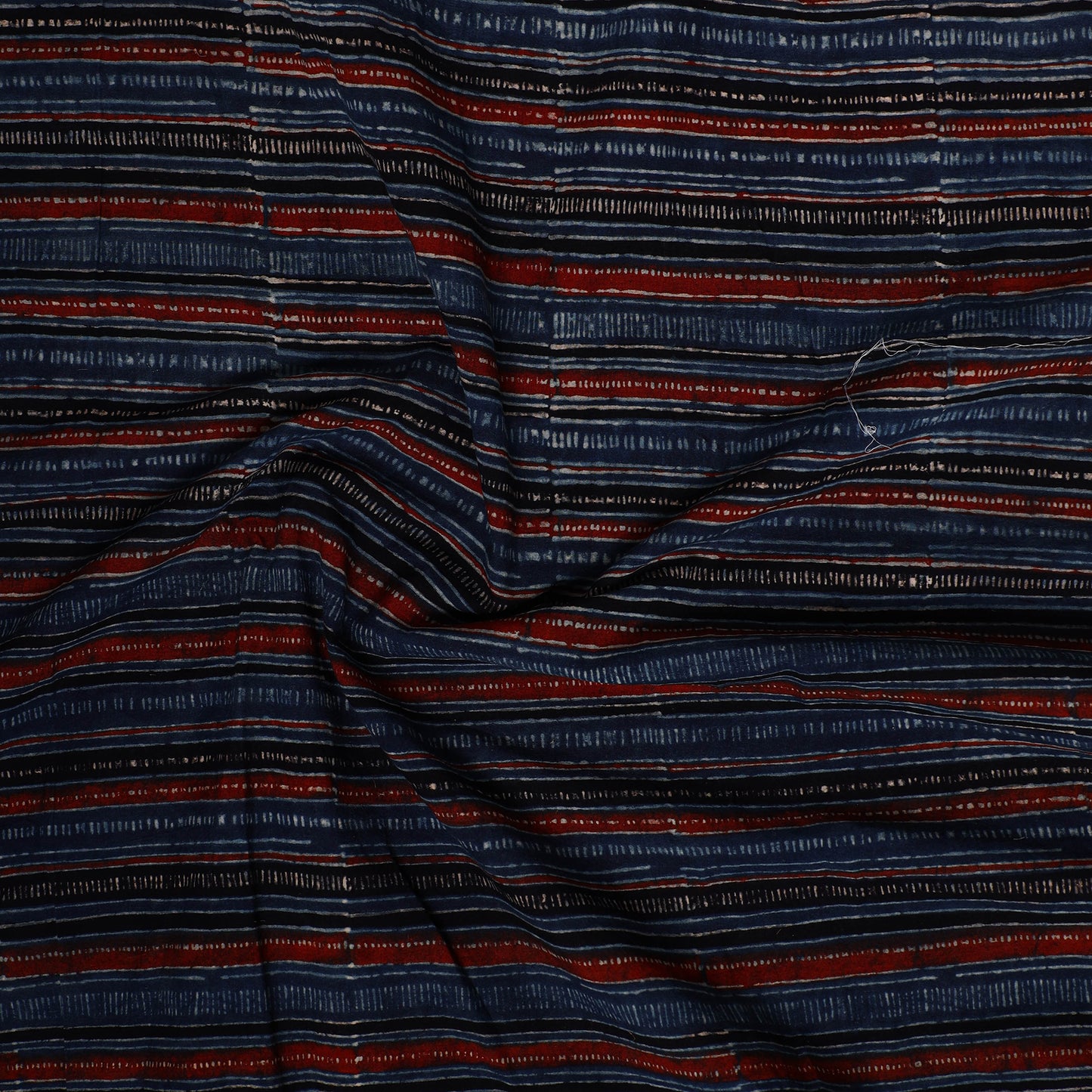 Blue - Ajrakh Block Printed Cotton Precut Fabric (1.5 meter) 54