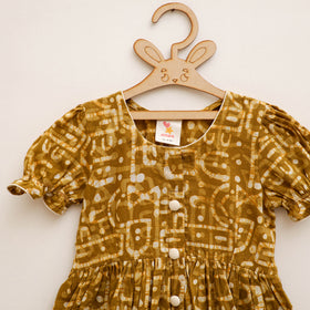 Pure Cotton Girls Frock Dress in Batik Block Prints (3-4 Years) 65