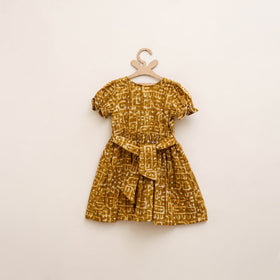 Pure Cotton Girls Frock Dress in Batik Block Prints (3-4 Years) 65