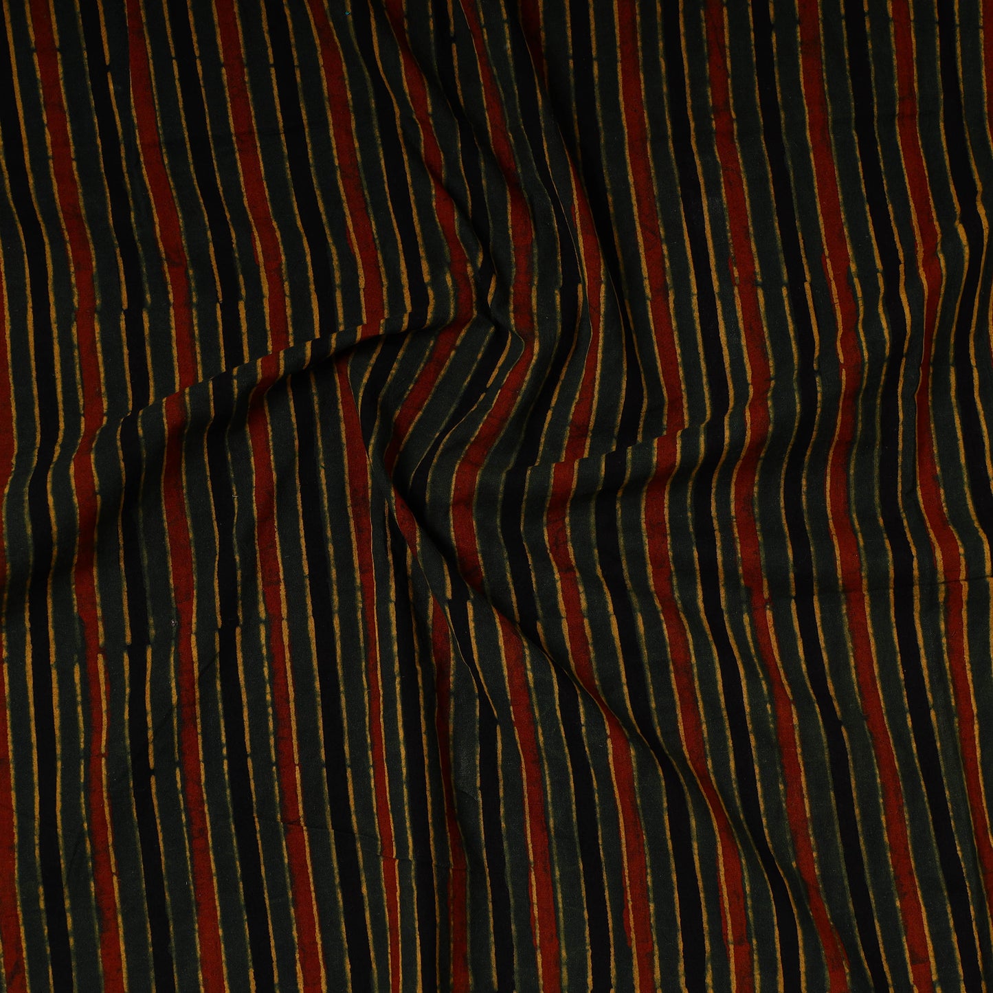 Multicolor - Ajrakh Block Printed Cotton Precut Fabric (1 meter) 58