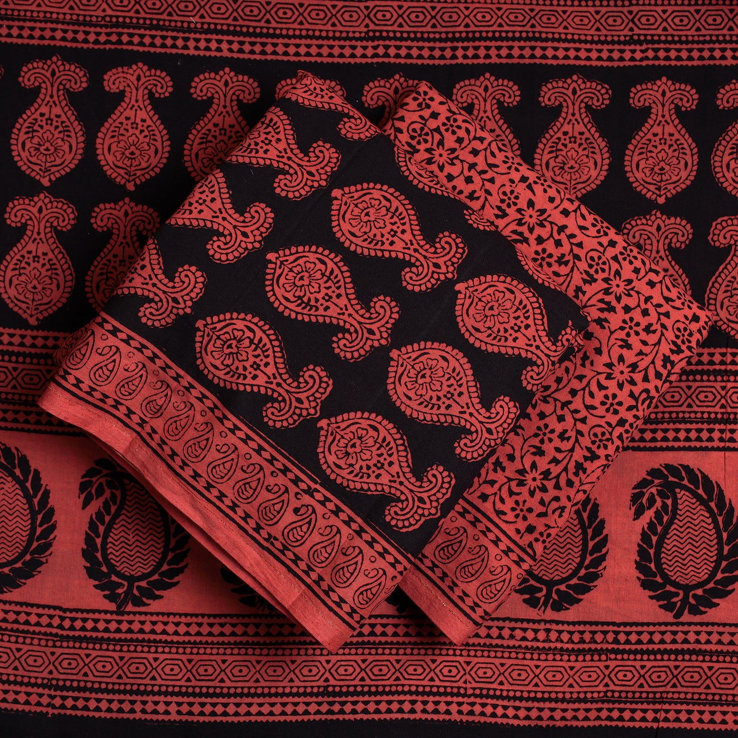 Bagh Print Suit Material