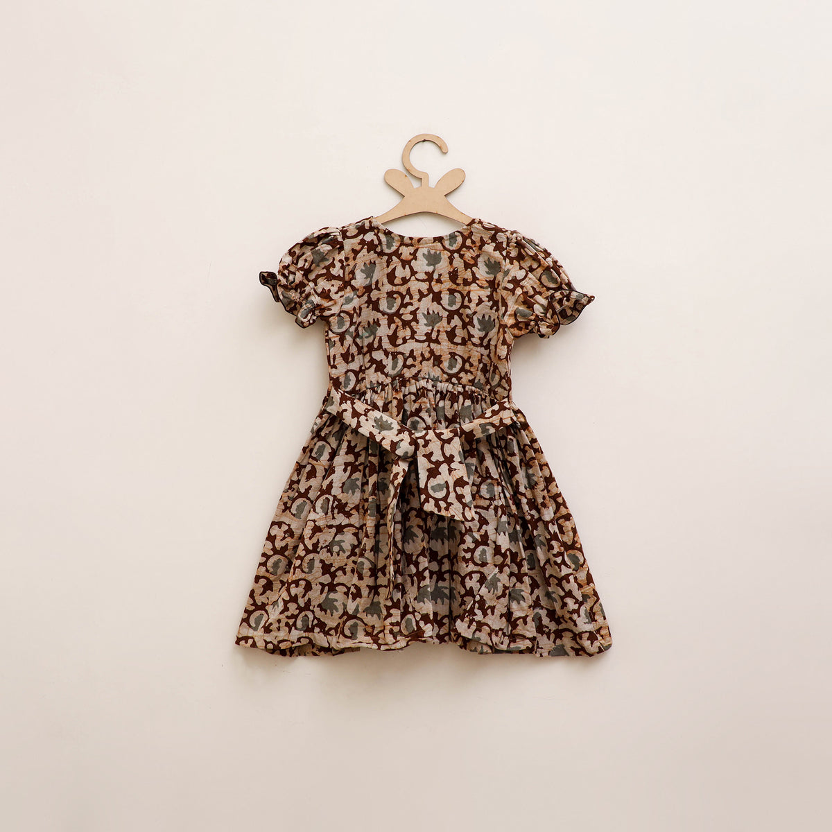 Pure Cotton Girls Frock Dress in Batik Block Prints (3-4 Years) 66