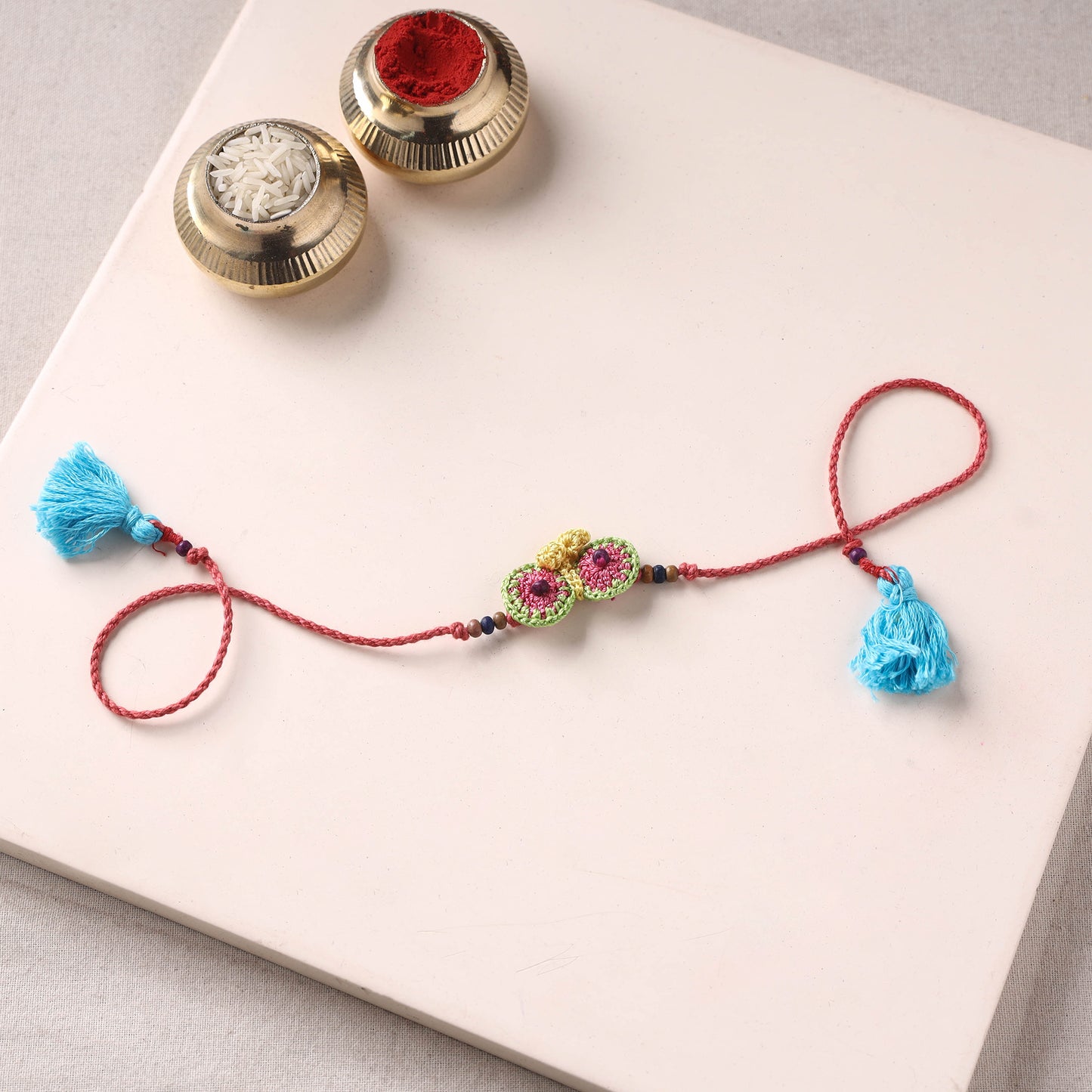 Flower - Handmade Crochet Rakhi by Samoolam 11