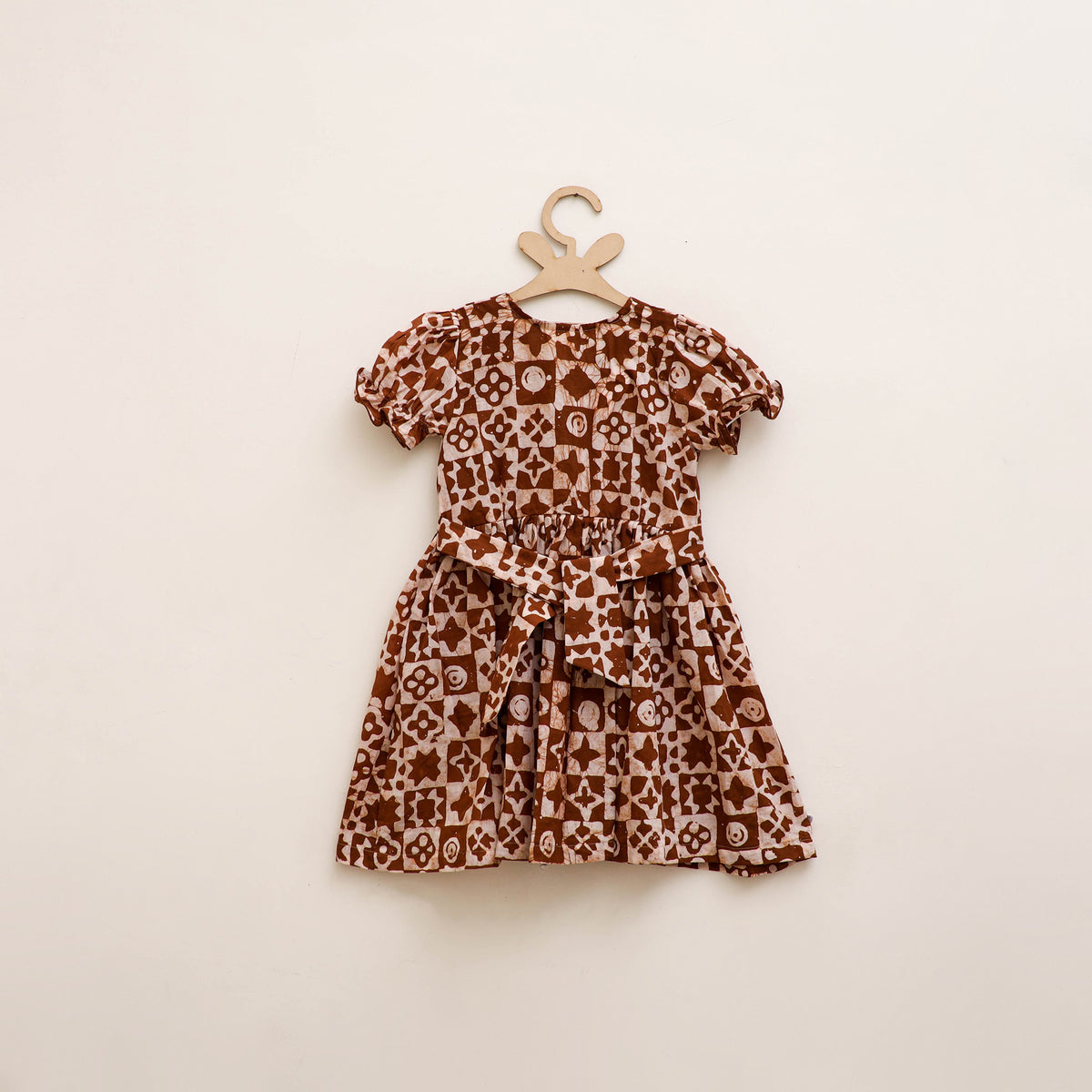 Pure Cotton Girls Frock Dress in Batik Block Prints (3-4 Years) 67