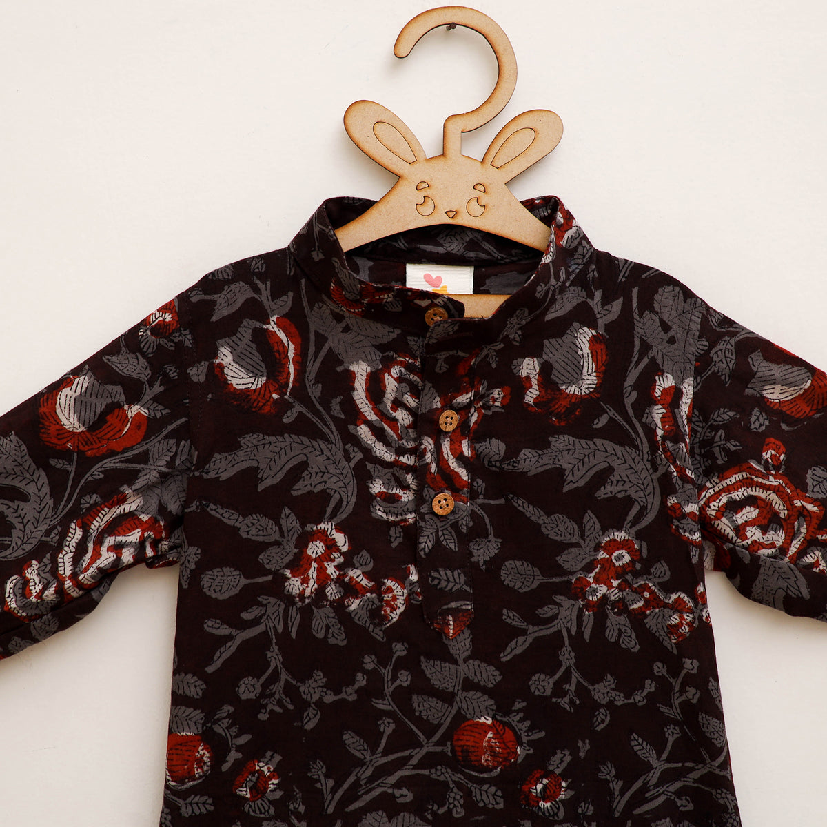Kids Pure Cotton Kurta in Bagru Block Prints (2-3 Years) 71