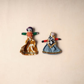 Multicolor - Rajasthani Puppet Couple Handmade Magnet (Set of 2) 03