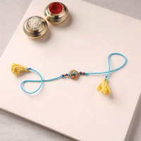 Flower - reusable handmade crochet work rakhi by samoolam