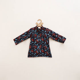 Kids Pure Cotton Kurta in Bagru Block Prints (2-3 Years) 70