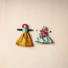 Multicolor - Rajasthani Puppet Couple Handmade Magnet (Set of 2) 04