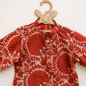 Kids Pure Cotton Kurta in Bagru Block Prints (2-3 Years) 72