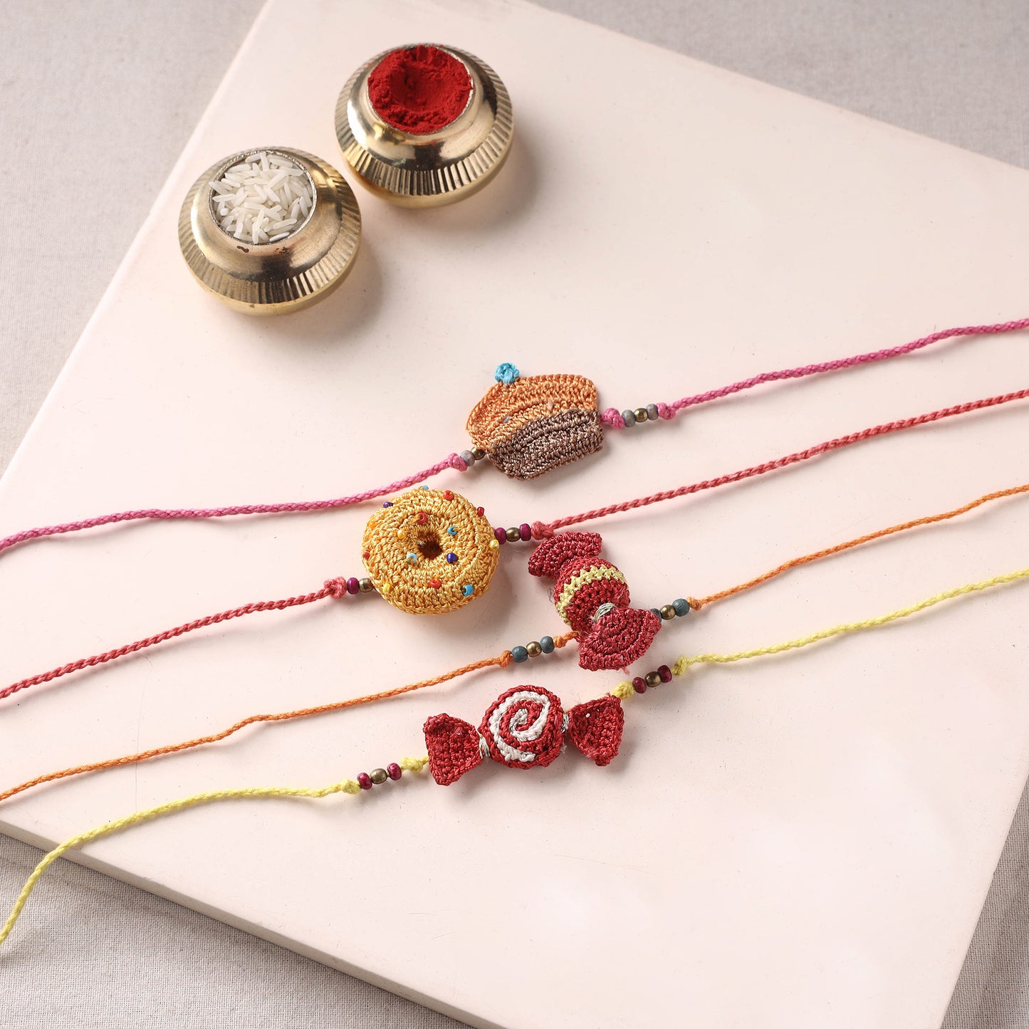Handmade Crochet Rakhi by Samoolam (set of 4) 23