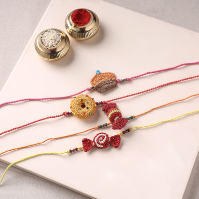 Handmade Crochet Rakhi by Samoolam (set of 4) 23