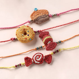 Handmade Crochet Rakhi by Samoolam (set of 4) 23