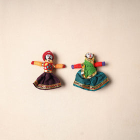 Multicolor - Rajasthani Puppet Couple Handmade Magnet (Set of 2) 05