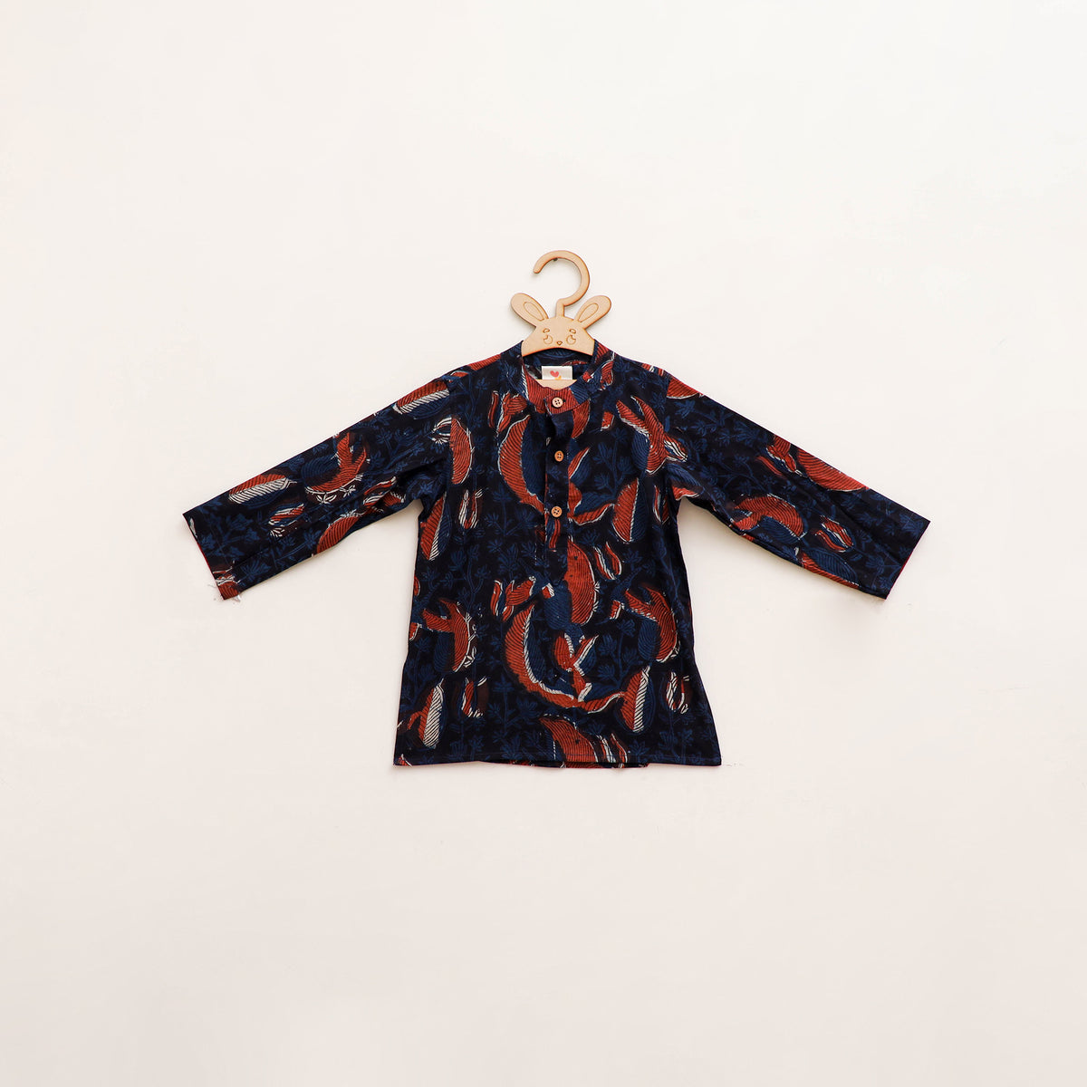 Kids Pure Cotton Kurta in Bagru Block Prints (2-3 Years) 73