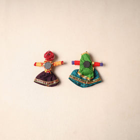 Multicolor - Rajasthani Puppet Couple Handmade Magnet (Set of 2) 05