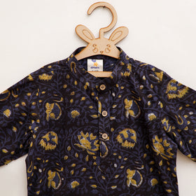 Kids Pure Cotton Kurta in Bagru Block Prints (2-3 Years) 74