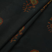 Green - Natural Dyed Chanderi Silk Akola Print Fabric 06