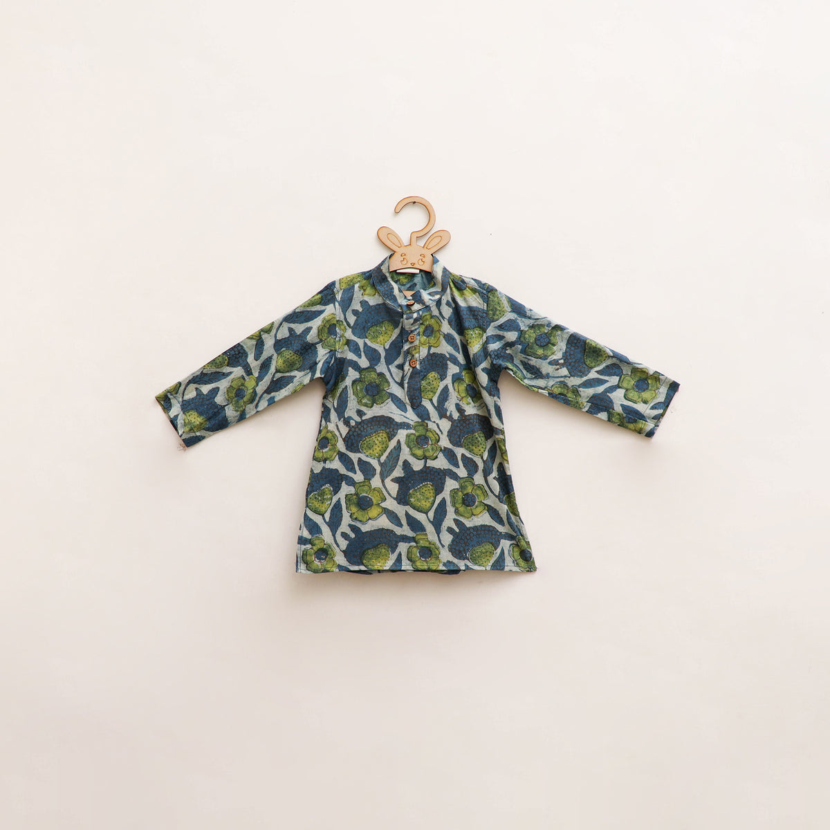 Kids Pure Cotton Kurta in Bagru Block Prints (2-3 Years) 75