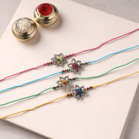 Flower - Handmade Crochet Rakhi by Samoolam (set of 4) 27
