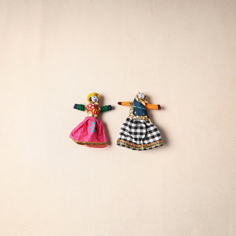 Multicolor - Rajasthani Puppet Couple Handmade Magnet (Set of 2) 07