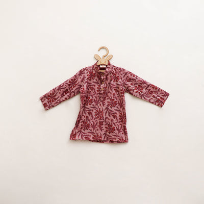 Kids Pure Cotton Kurta in Bagru Block Prints (2-3 Years) 76