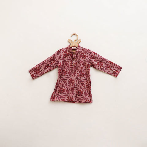 Kids Pure Cotton Kurta in Bagru Block Prints (2-3 Years) 76