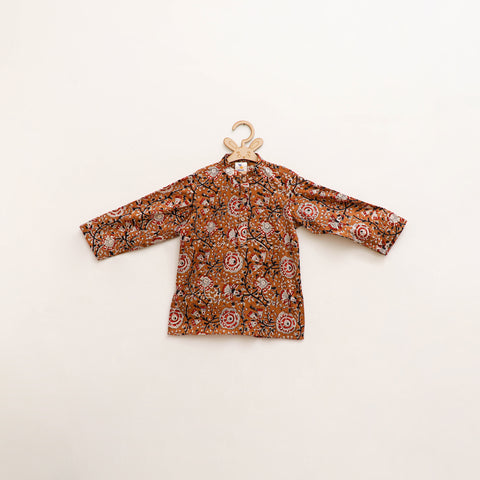Kids Pure Cotton Kurta in Bagru Block Prints (2-3 Years)  78