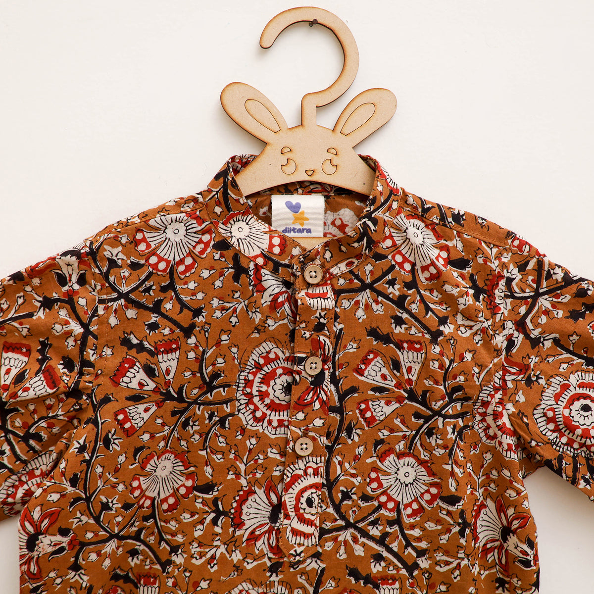 Kids Pure Cotton Kurta in Bagru Block Prints (2-3 Years)  78