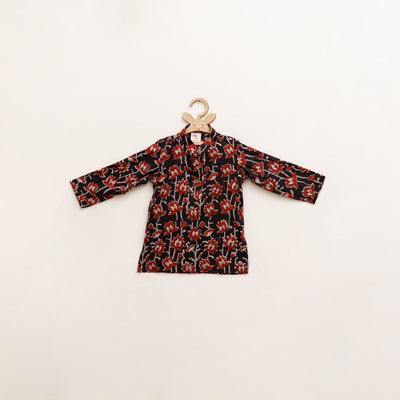 Kids Pure Cotton Kurta in Bagru Block Prints (2-3 Years) 80