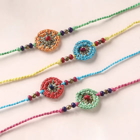 Handmade Crochet Rakhi by Samoolam (set of 4)