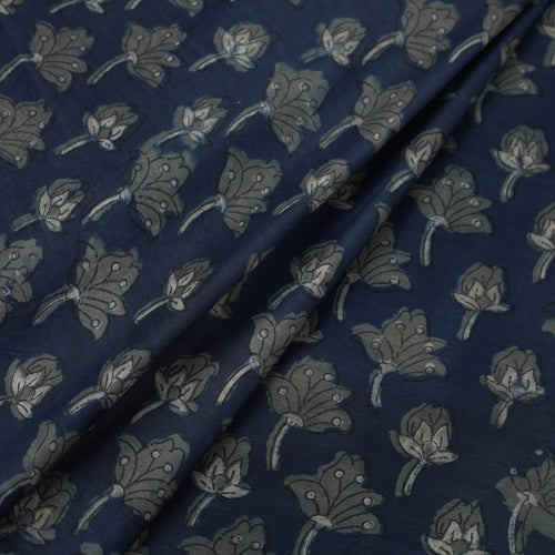 Natural Dyed Chanderi Silk Akola Print Fabric 13