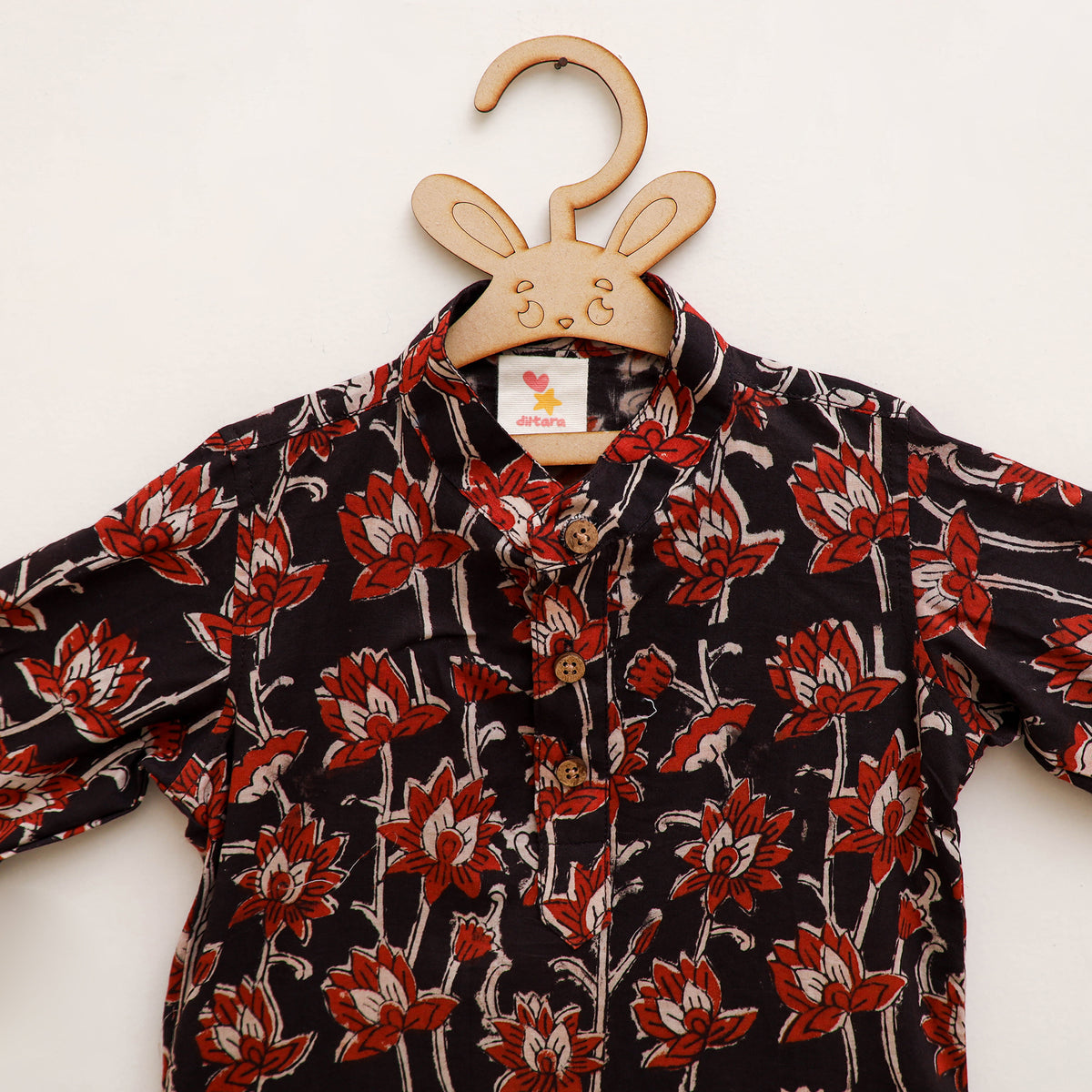Kids Pure Cotton Kurta in Bagru Block Prints (2-3 Years) 80