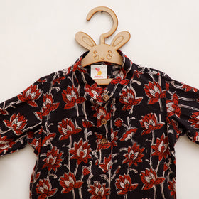 Kids Pure Cotton Kurta in Bagru Block Prints (2-3 Years) 80