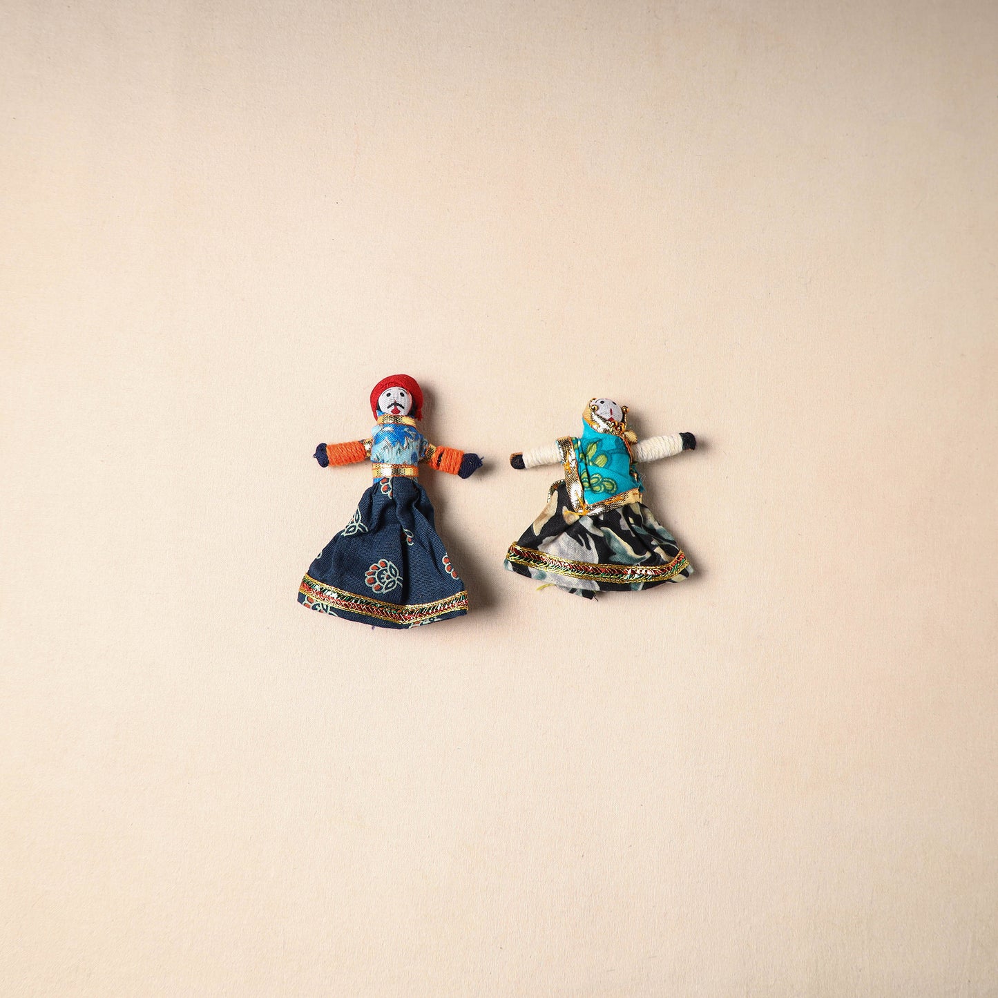 Multicolor - Rajasthani Puppet Couple Handmade Magnet (Set of 2) 10