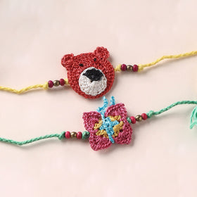 Bear - Handmade Crochet Rakhi by Samoolam (set of 2) 35